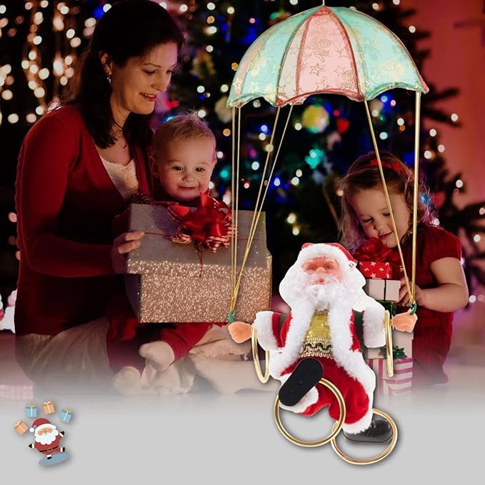 🪂 Flying Parachute Santa