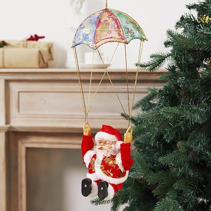 🪂 Flying Parachute Santa