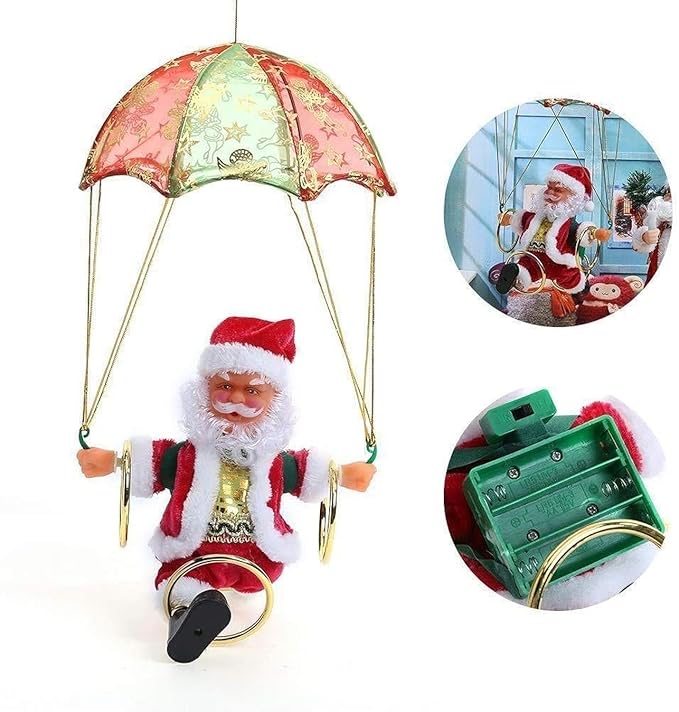 🪂 Flying Parachute Santa