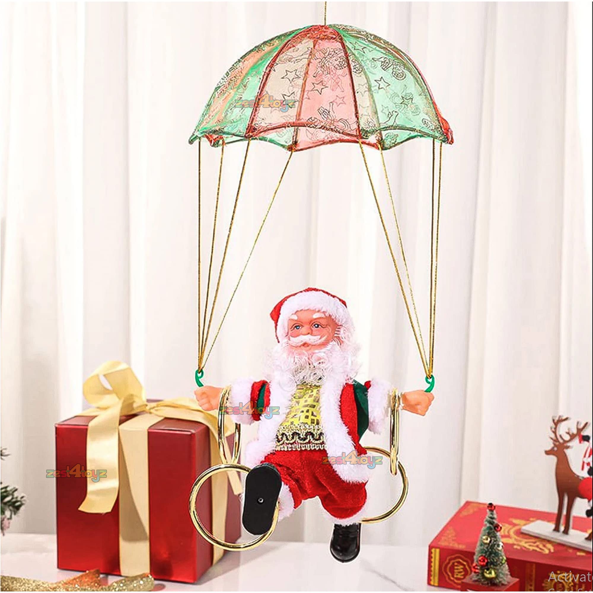 🪂 Flying Parachute Santa